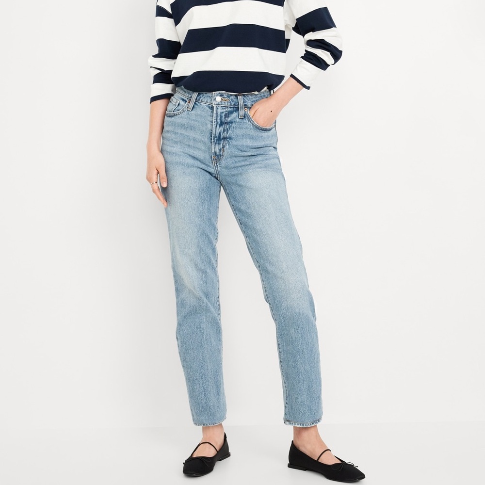Old Navy Women’s High-Waisted OG Straight Ankle Jeans Size 14 NWT